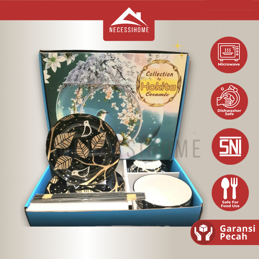 HOKITA Hampers Gift 6pcs Set Piring Mangkok
