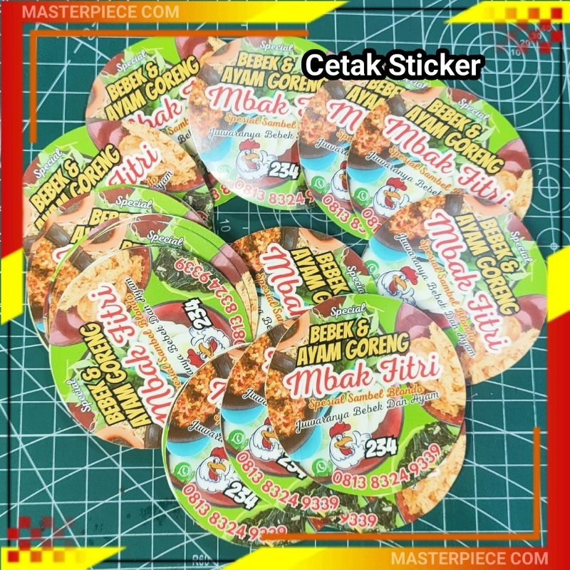 

Sticker Stiker dicetak pada kertas sticker glossy atau hvs ukuran F4