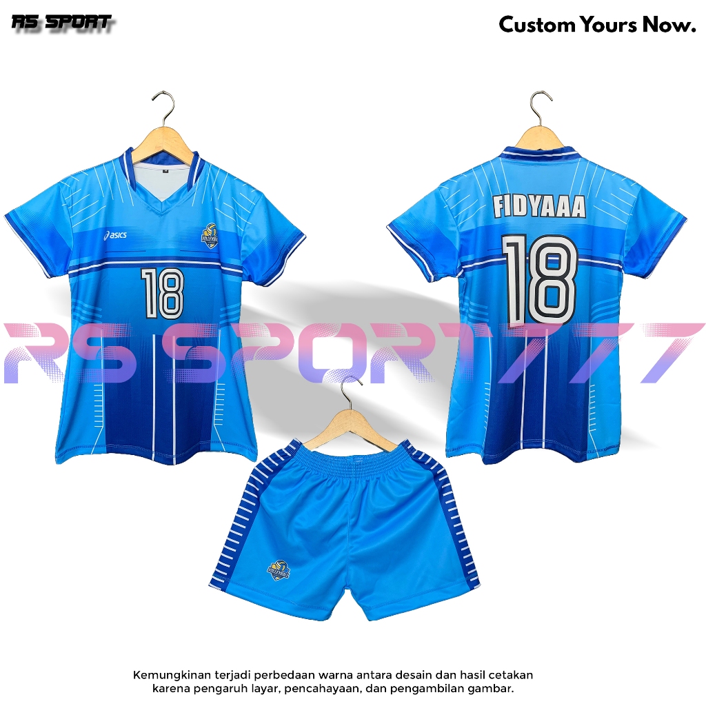 RS Sport Jersey Voli Cewek Navy Gradasi