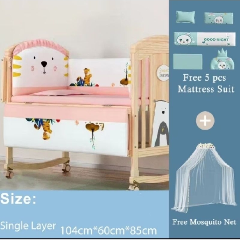 Tempat tidur bayi Ranjang bayi Box kayu