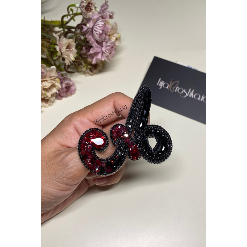 Bros Initial Huruf Handmade Kristal