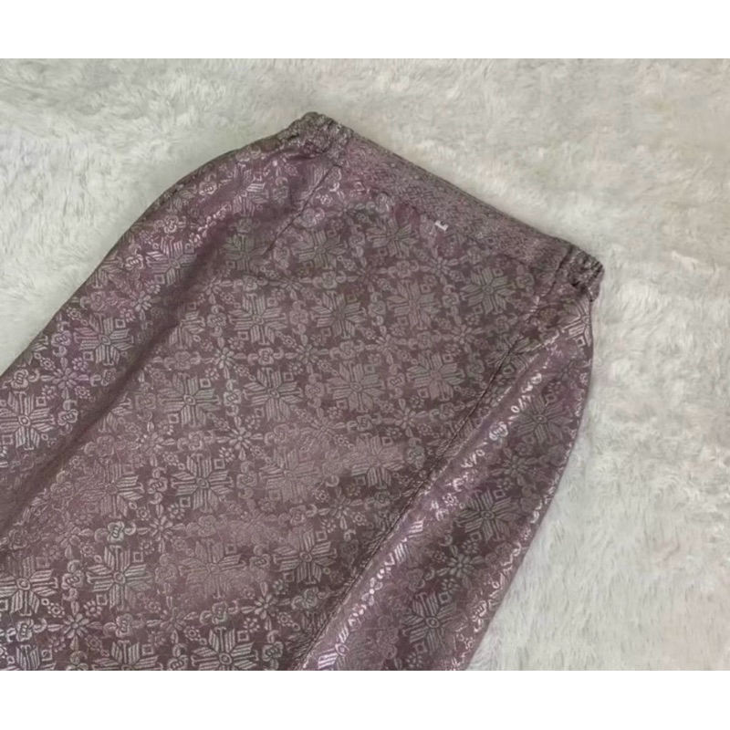Rok Songket Jadi Mauve Silver