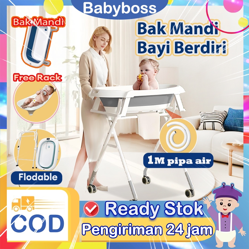 Babyboss Bak Mandi Bayi Berdiri Lipat Bak Mandi Bayi Newborn Bak Mandi Bayi New Born Model Baru