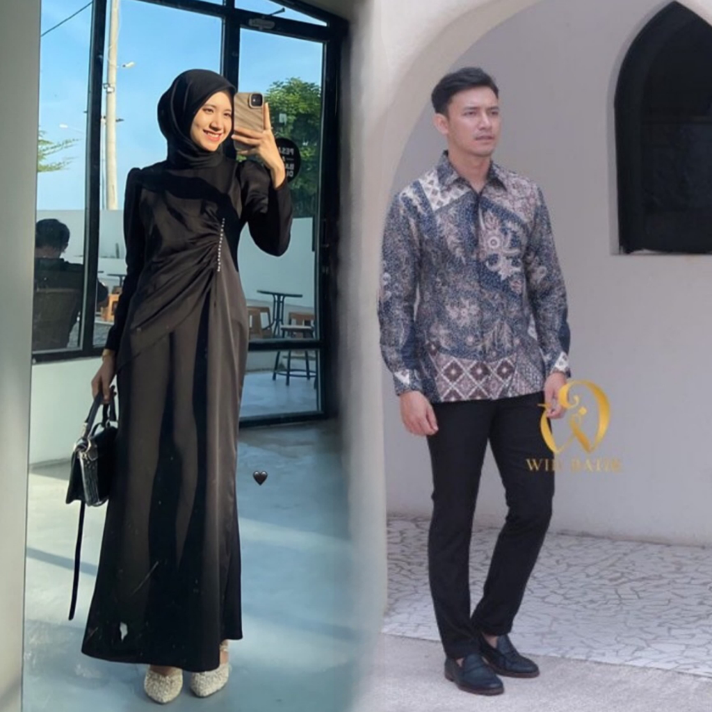 Couple Pasangan Diva Kekinian Lamaran Tunangan Ootd 2025 Kemeja dan Dress Couple