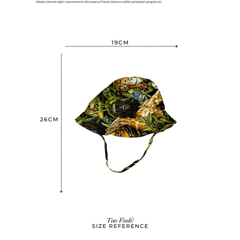 Jual Topi Bucket KPOP Buckethat Pacific Cotton Jungle Animal Hat Safari Green Medium Bucket Sell ​​B
