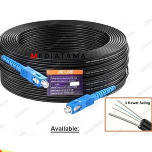 Kabel Fiber Optik 400m FO Precon SC UPC Single Core Optic 400 meter Cable 400 M