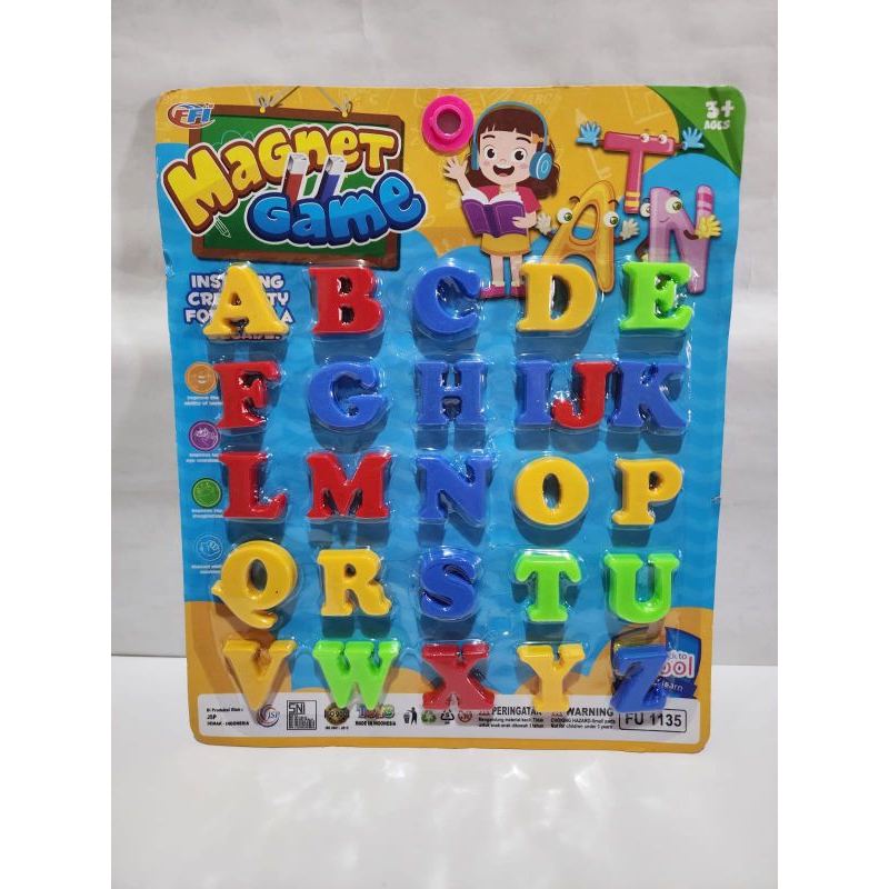Mainan Edukasi Angka dan Huruf Magnet / Mengenal Angka dan Huruf