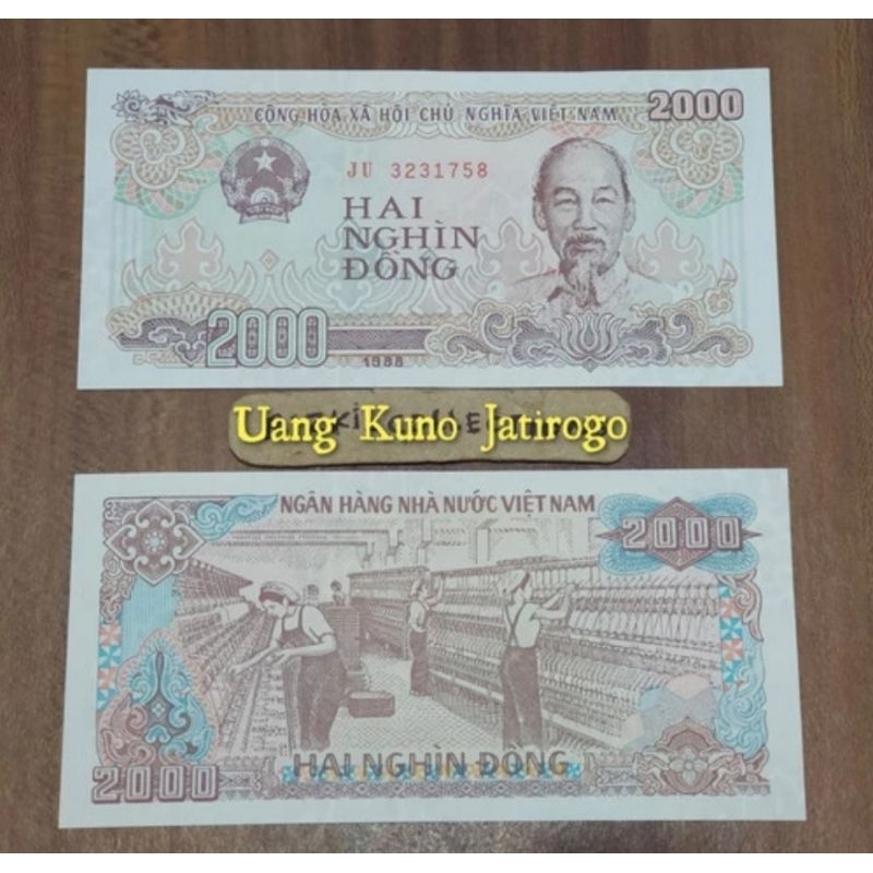 uang asing Vietnam 2000 Dong