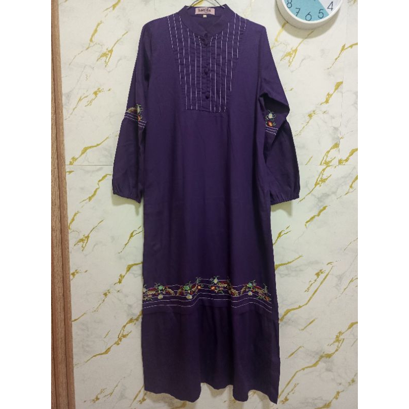 PL Gamis busui warna ungu terong preloved