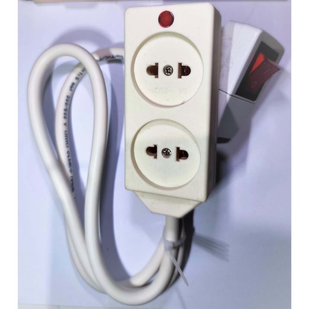 Stop Kontak , Steker Switch Broco + Terminal listrik Bright G Lubang 2 , 3 dan 4 , Kabel NYM 2 X 1.5
