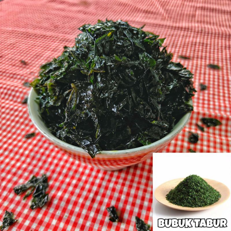 

Nori Daun Pepaya Jepang Bubuk 100 gr | Daun Pepaya Jepang Crispy | Mirip Nori Rumput Laut Kale Kailan Goreng