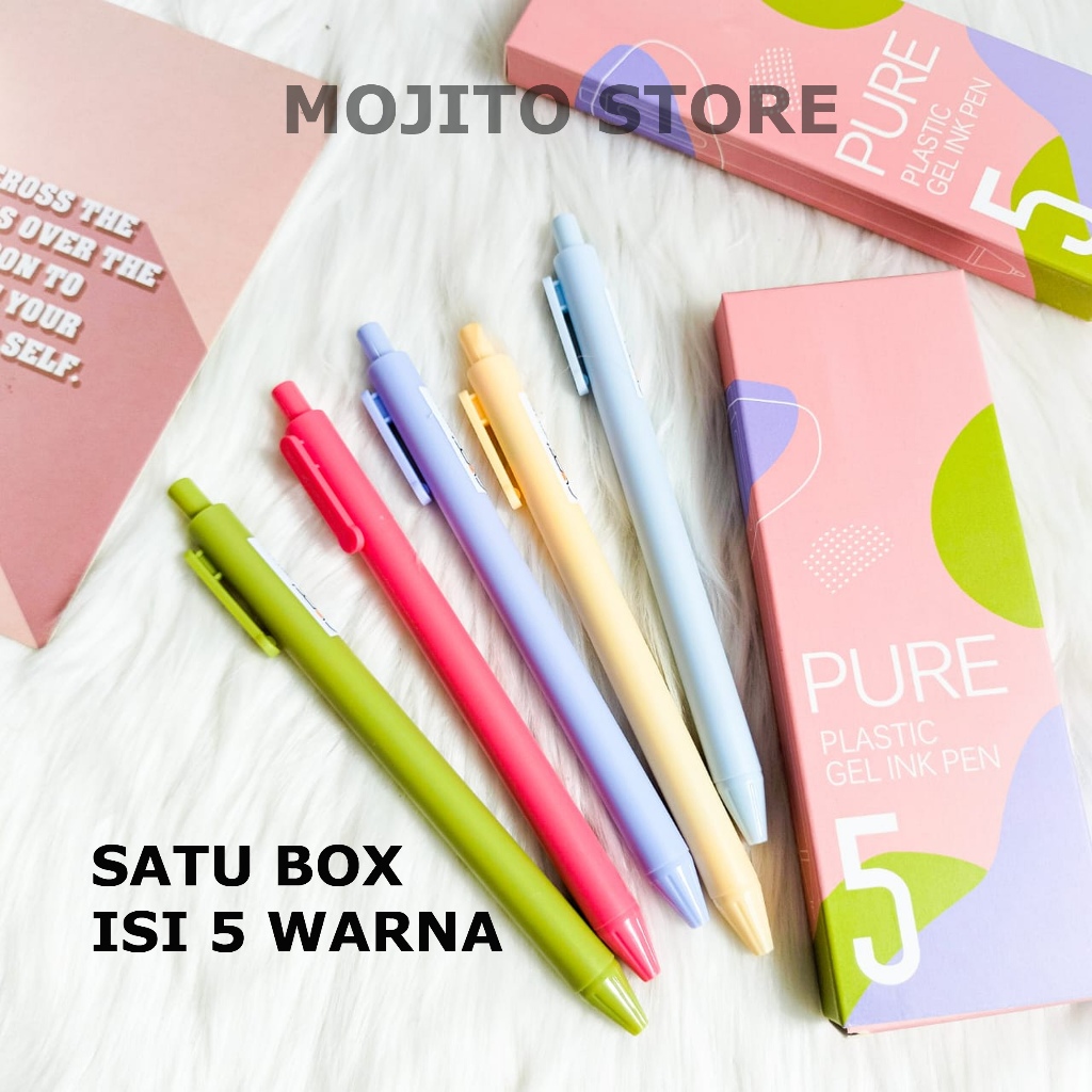 

(1 BOX ISI 5 PCS) PEN MAKARON WARNA WARNI TINTA PULPEN PENA ALAT TULIS BOLPEN