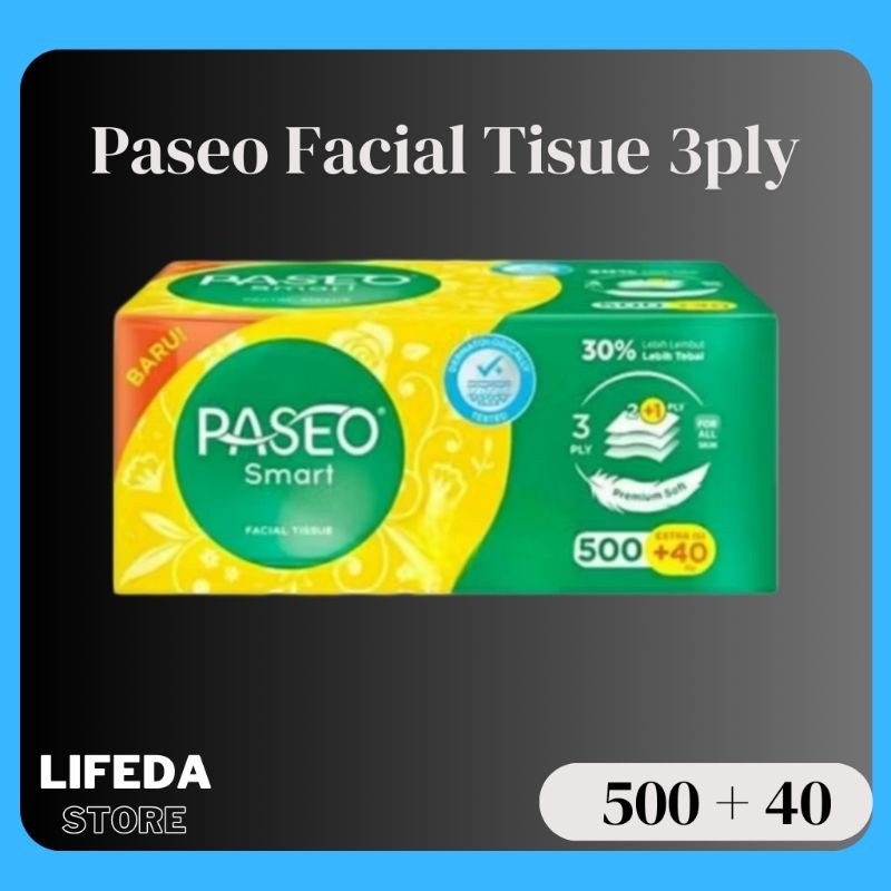 Paseo Smart Facial Tissue (500 + 40 lembar ) - 1 PCS