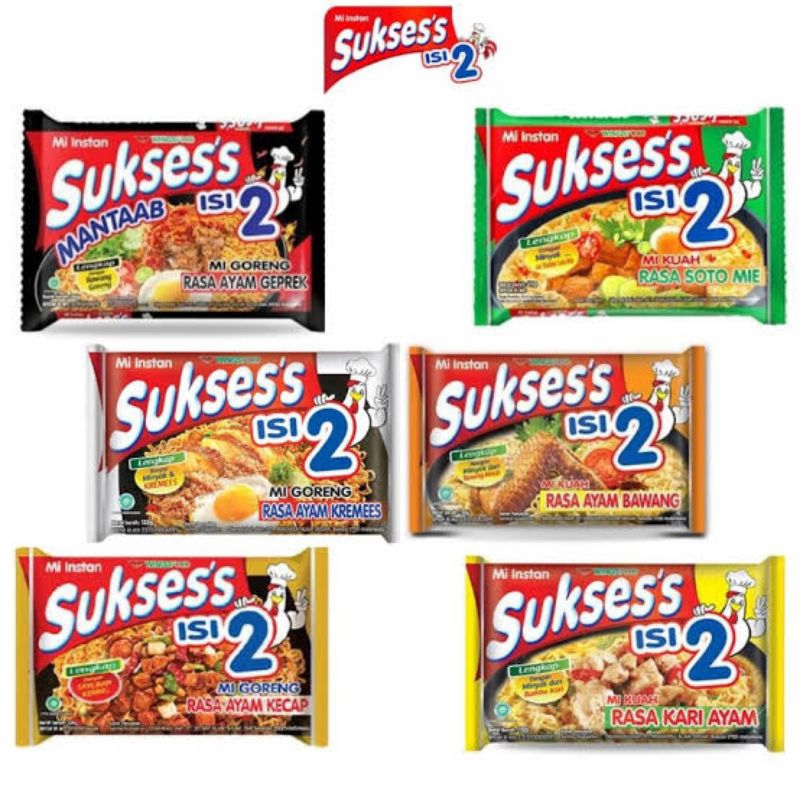 

ECER MIE SUKSES'S ISI 2 KUAH RASA AYAM BAWANG | SOTO | KARI AYAM | GORENG RASA AYAM KREMES | AYAM KECAP NETTO 115 GR