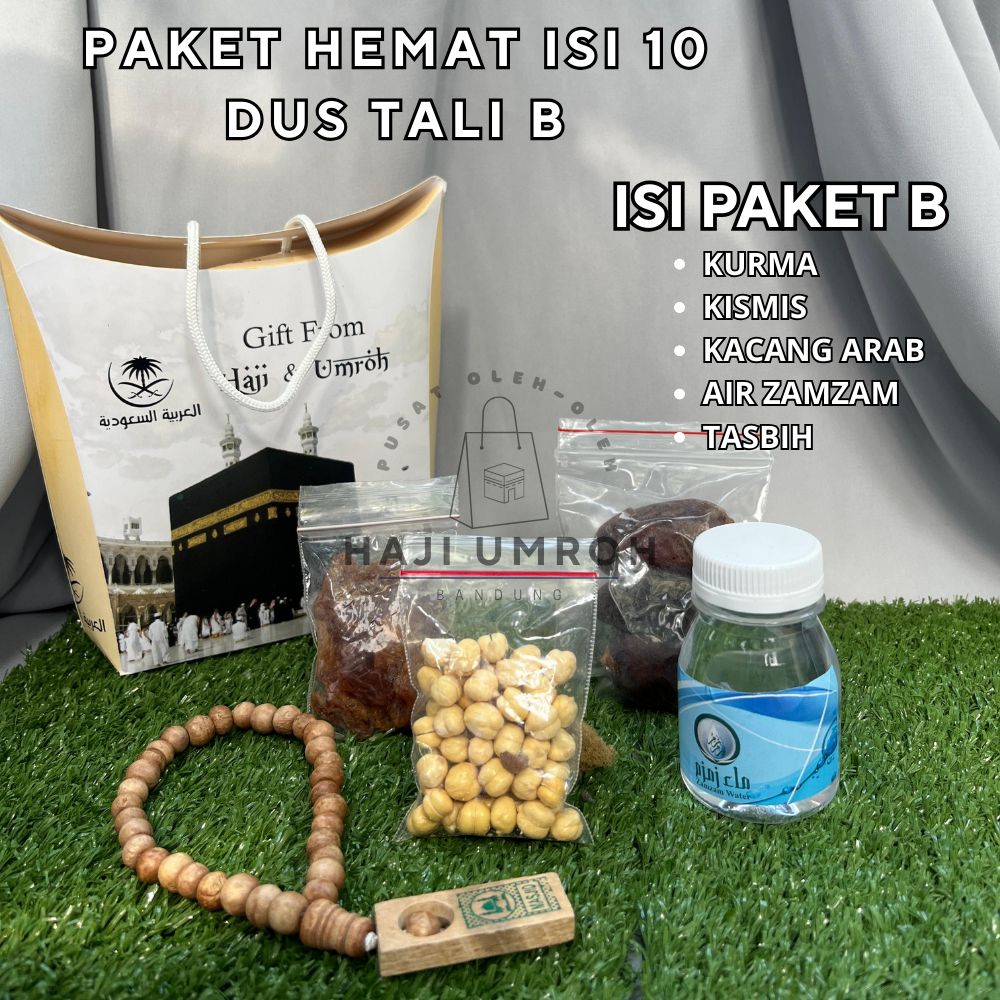

Paket Hemat B 10pcs Oleh Oleh Haji dan Umroh Dus Tali Tenteng Air Zamzam