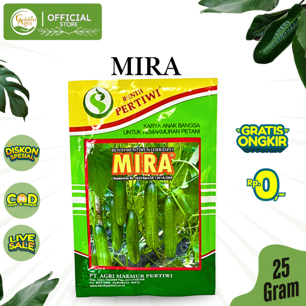 BENIH BIBIT TIMUN MIRA 25GR GR GRAM