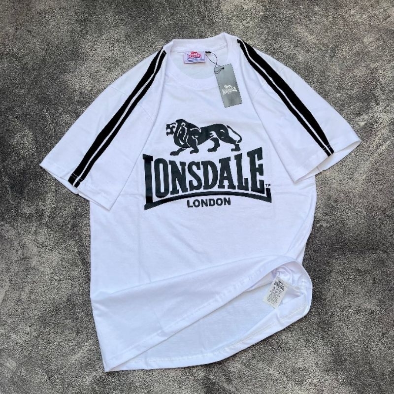 Baju Kaos Pria Wanita Lonsdale Original 100% Cotton 30s Kaos Distro Bandung
