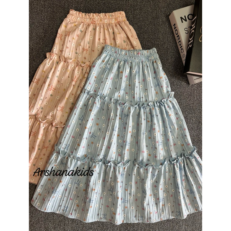 Moana skirt rok anak perempuan 4-12 tahun / rok susun anak / rok umpak / rok canda / rok plisket