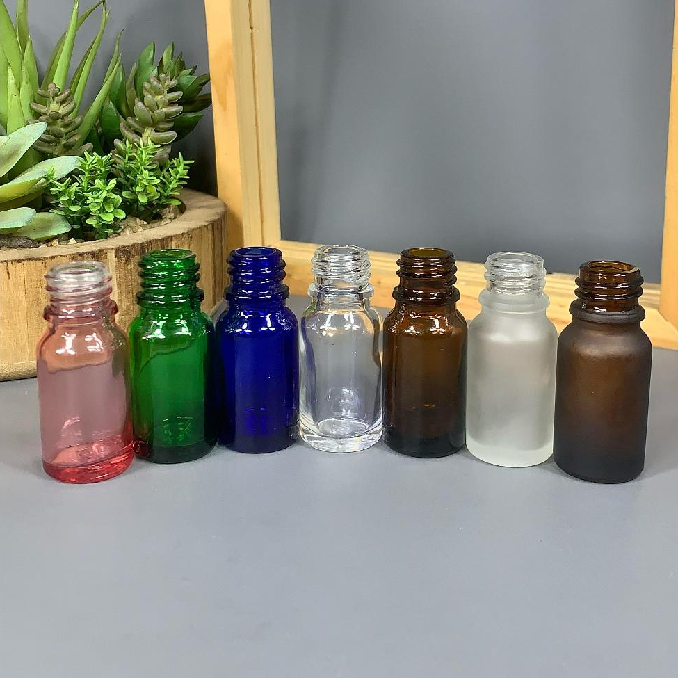 Botol Kaca 10 Ml Tebal Variant Warna / Botol Kaca 10 Ml / Botol Serum 10 Ml / Botol Pipet 10 Ml - Bo