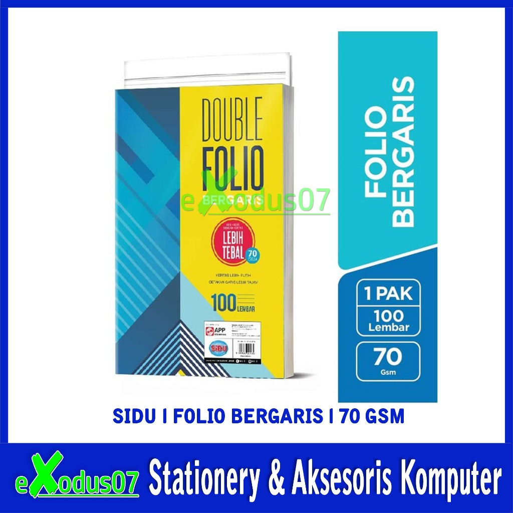 

FOLIO BERGARIS MERK SIDU 70GSM