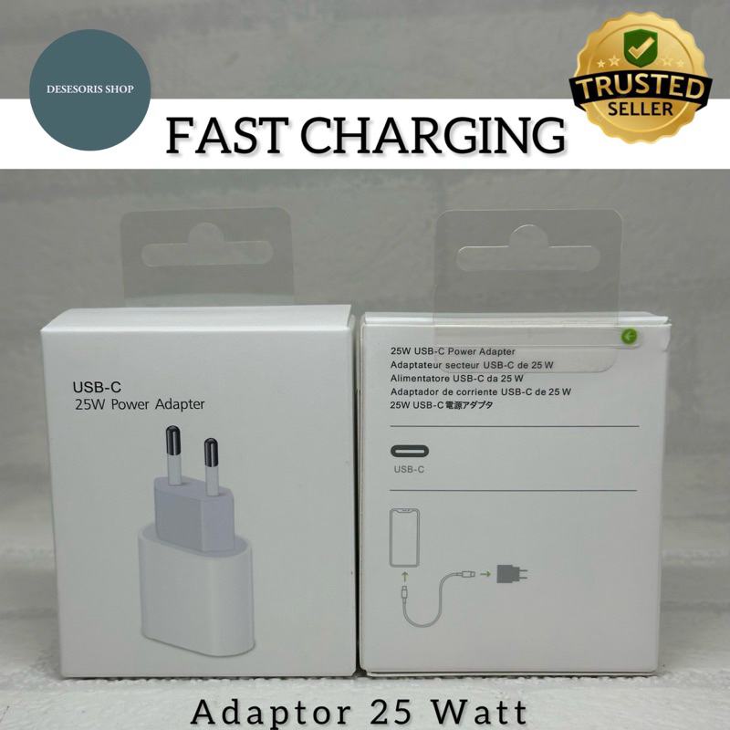 Adaptor iPhone Charger Fast Charging 25W Kepala Charger