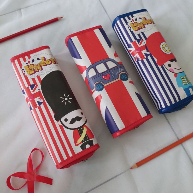 

[YOBANA] KOTAK PENSIL TEMPAT PENSIL PENCIL CASE LONDON UNIK LUCU