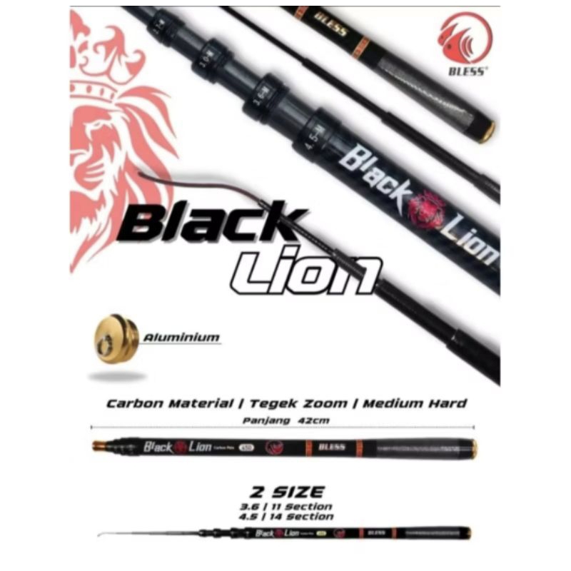 TEGEK ZOOM CARBON POLE BLESS BLACK LION