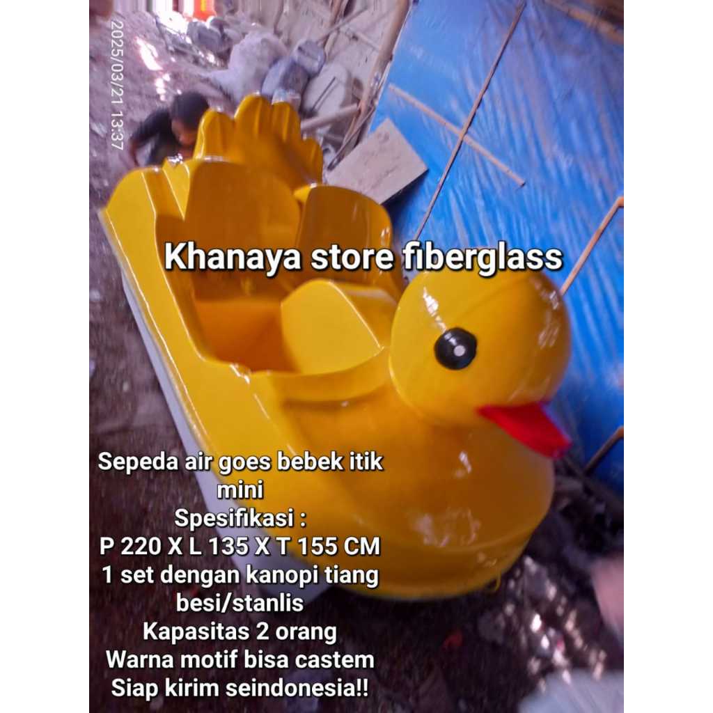 Sepeda air fiberglass karakter bebekkan/Sepeda air gowes bebek/bebek gowes/perahu bebekkan baru