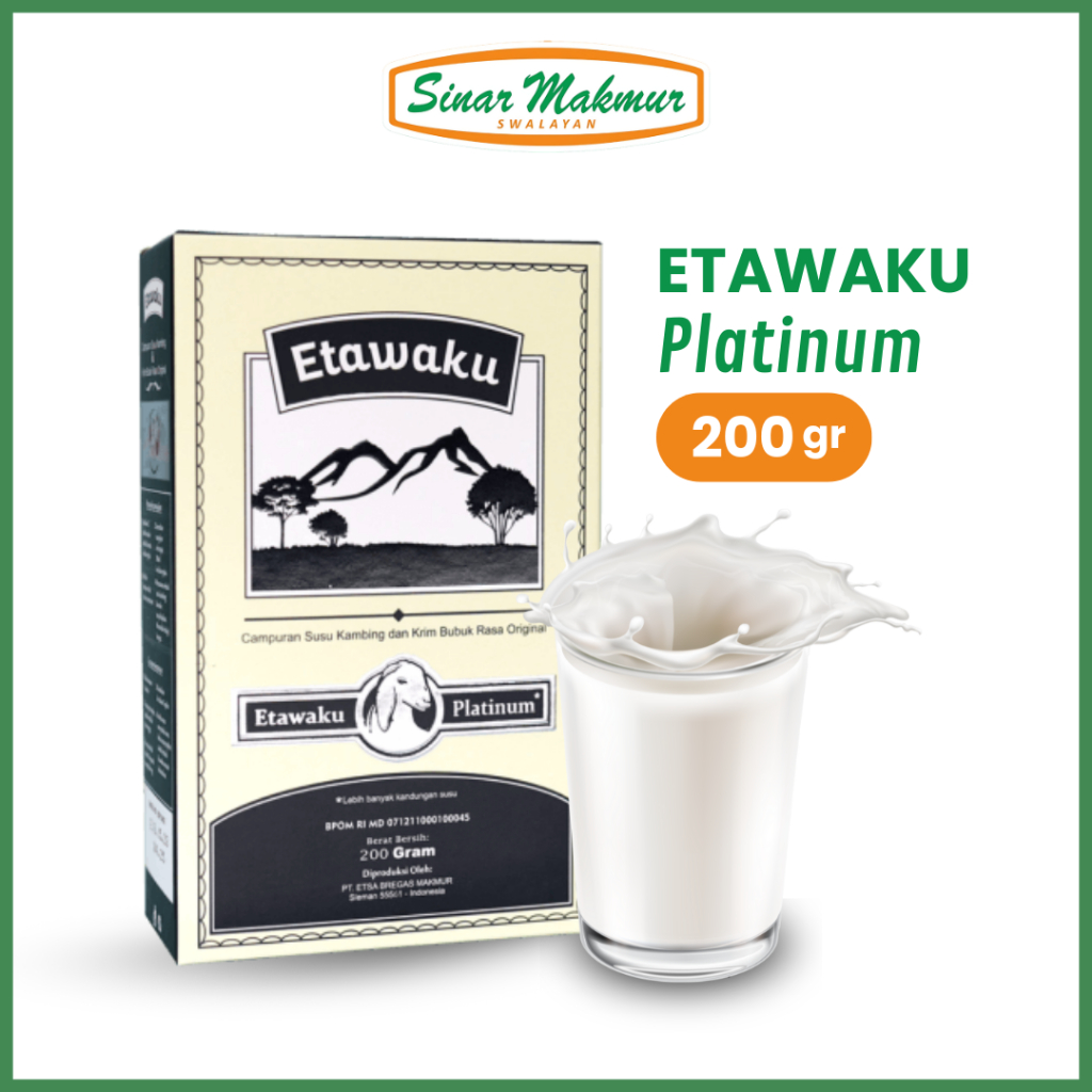 

Etawaku Platinum 200gr Susu Kambing Bubuk