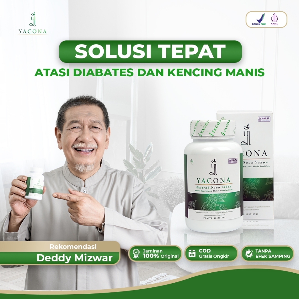 Obat Diabetes Yacona Kapsul Herbal Gula Darah Tinggi Perbaiki Pankreas Isi 60 Kapsul