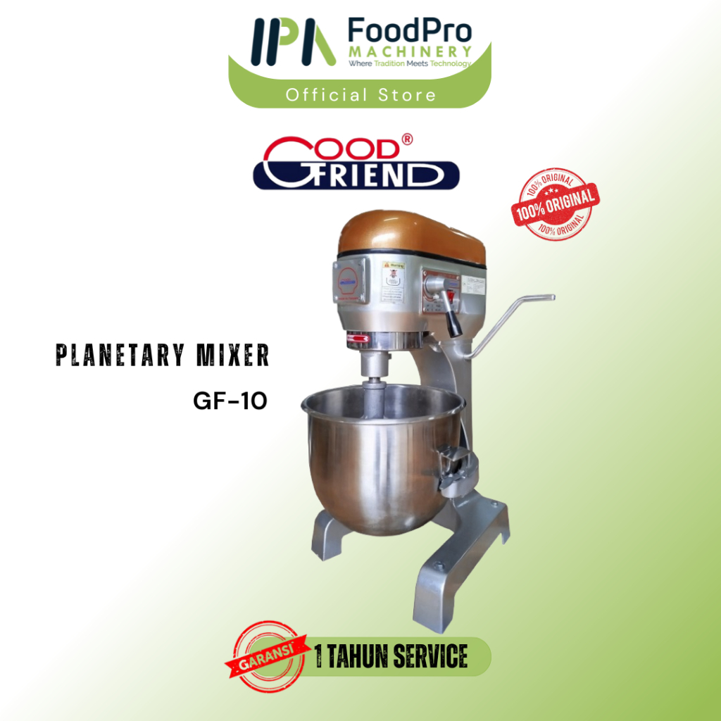 Planetary Mixer 10L GOOD FRIEND Taiwan NEW - Planetary Mixer 1.5 Kg Tepung / Planetary Mixer  3 Kg A