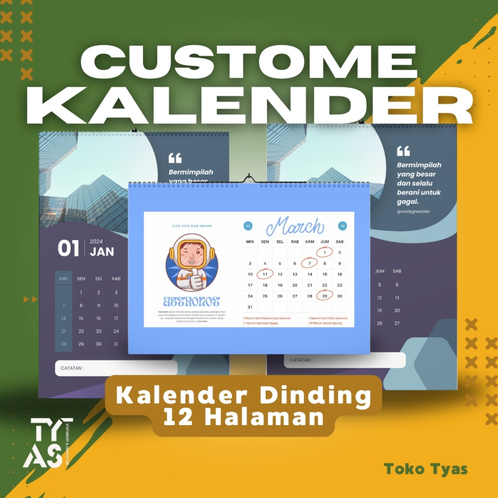 

CETAK KALENDER DINDING TEBEL!! 32x48 Custom Foto Free Design Template Tanpa Minimal Order / Cetak Kalender Dinding Murah Berkualitas Free Input Foto Ukuran
