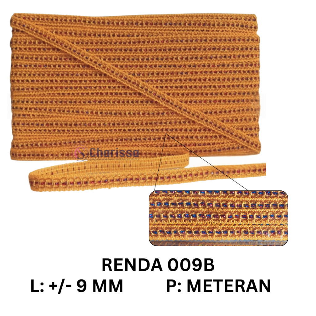 [ METERAN ] Renda emas 009B / renda mas 0.9 cm / renda kecil