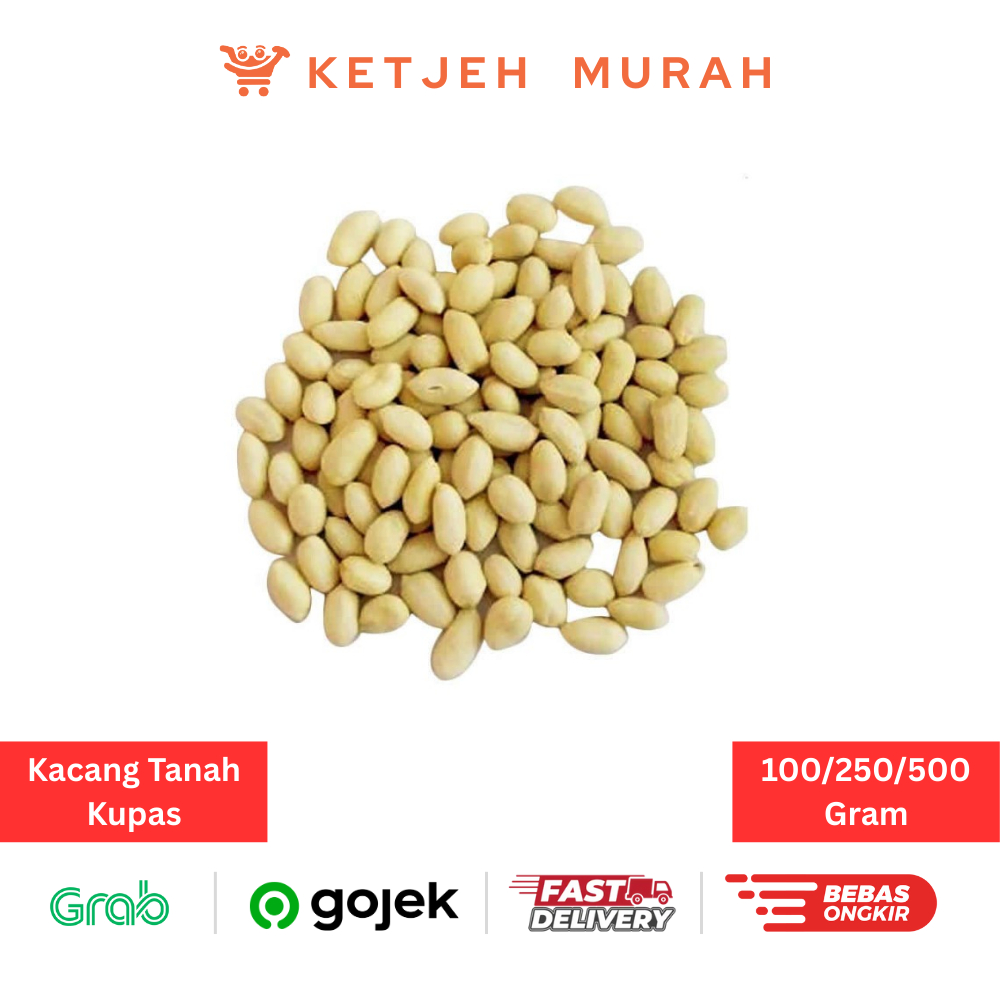 Kacang Tanah Kupas Premium 100 Gram / 250 Gram / 500 Gram