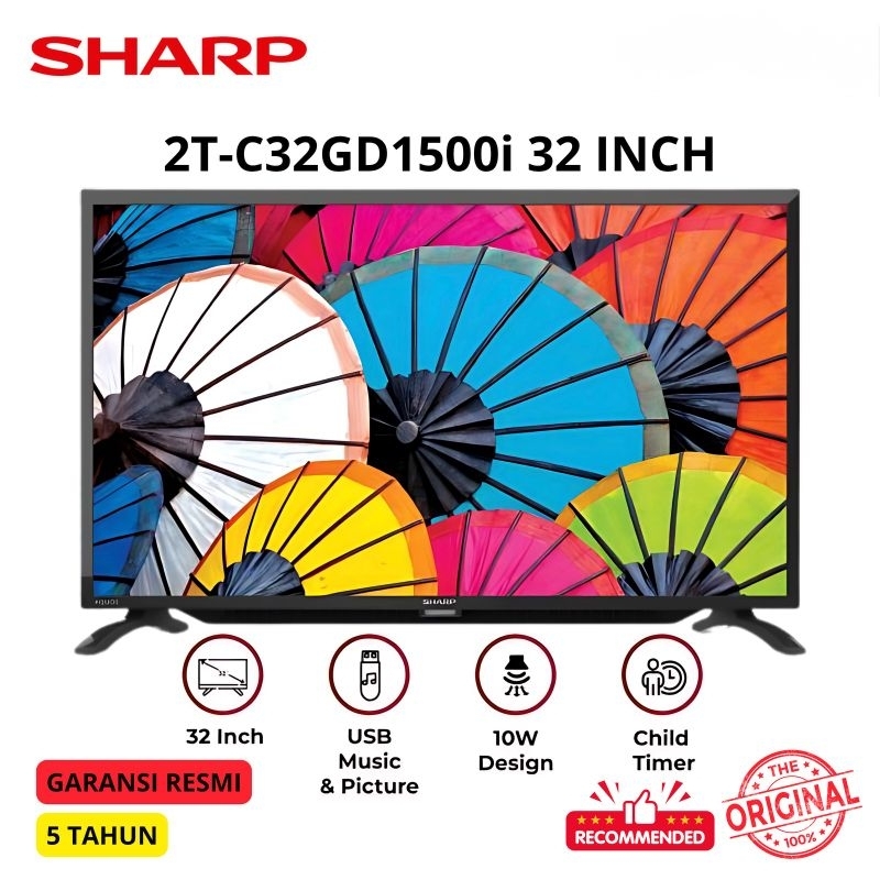 Sharp LED TV 32” model 2T-C32GD1500i Digital TV