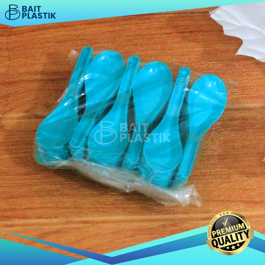 Sendok Bebek plastik hijau tosca (isi 144 pcs) [LEBIH KUAT]