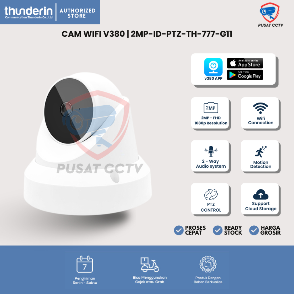 CCTV WIFI CAMERA INDOOR DOME APLIKASI V380 2MP
