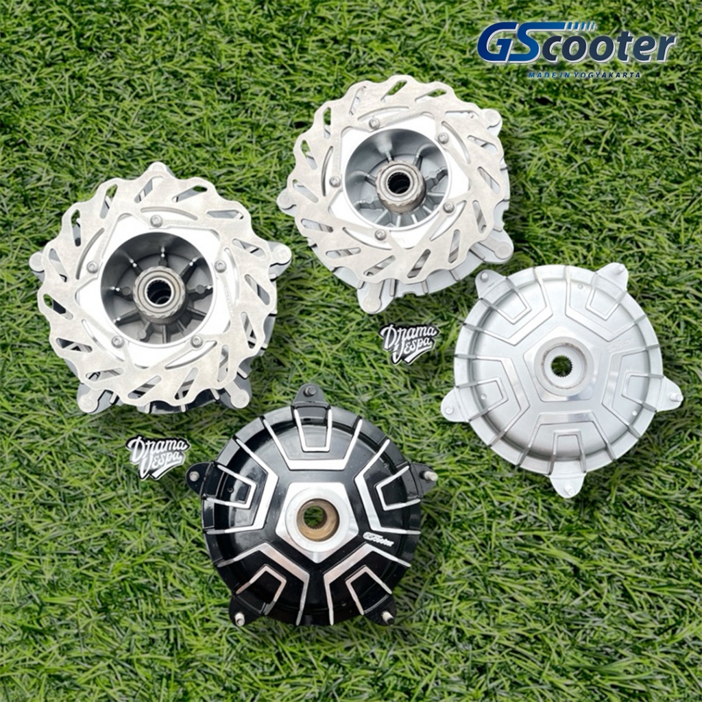 Tromol Cakram Vespa GScooter untuk fork kaki 2 as besar PX Series Excel