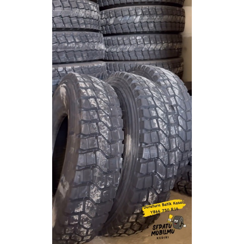 Duraturn Y866 BATIK KASAR Ban Truk Set 750 R16 750.16 750-16 - Ban Truk murah kuat berkualitas awet 