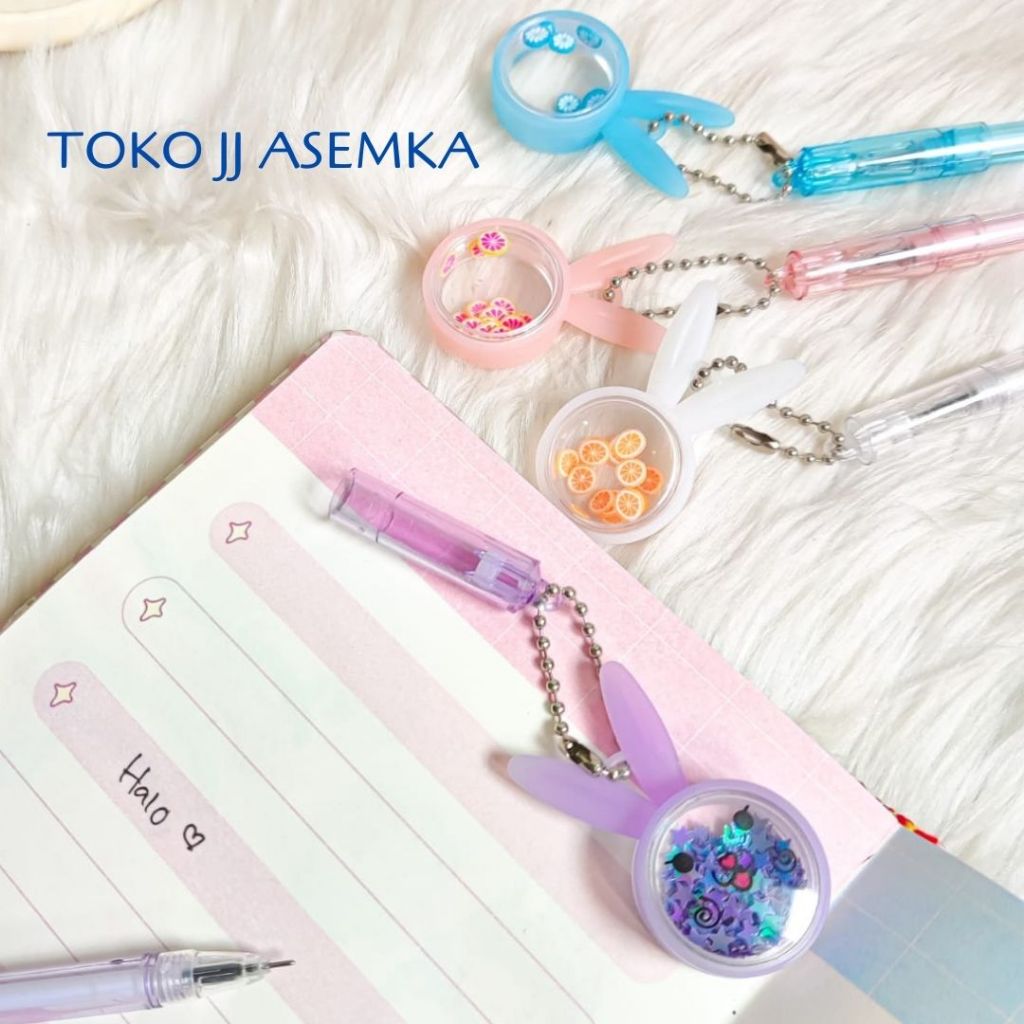 

PULPEN MURAH GANTUNGAN KELINCI TRANSPARAN BUAH MANIK RABBIT ZOO FRUIT BOLPEN PULPEN PEN ATK ANAK COD