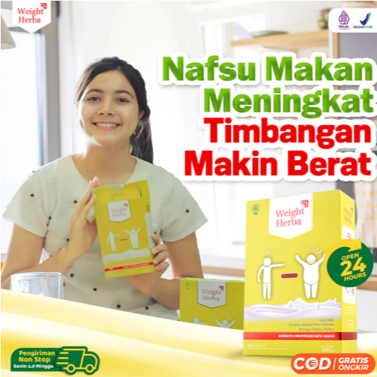 

WEIGHT HERBA Susu Penggemuk Badan Penambah Nafsu Makan Official Store Original Asli 200 Gr