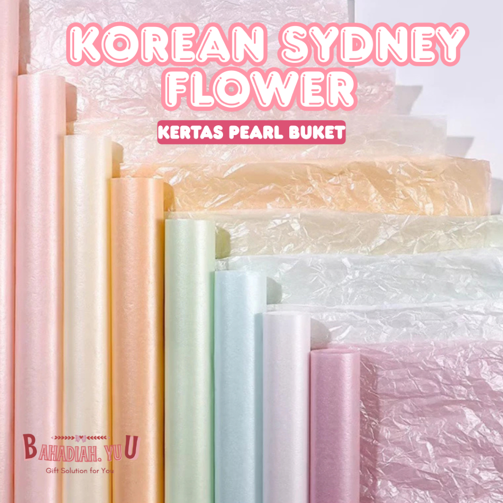 

Kertas Korean Sydney Flower – Kertas Pearl Wrapping Buket / Hampers Estetik