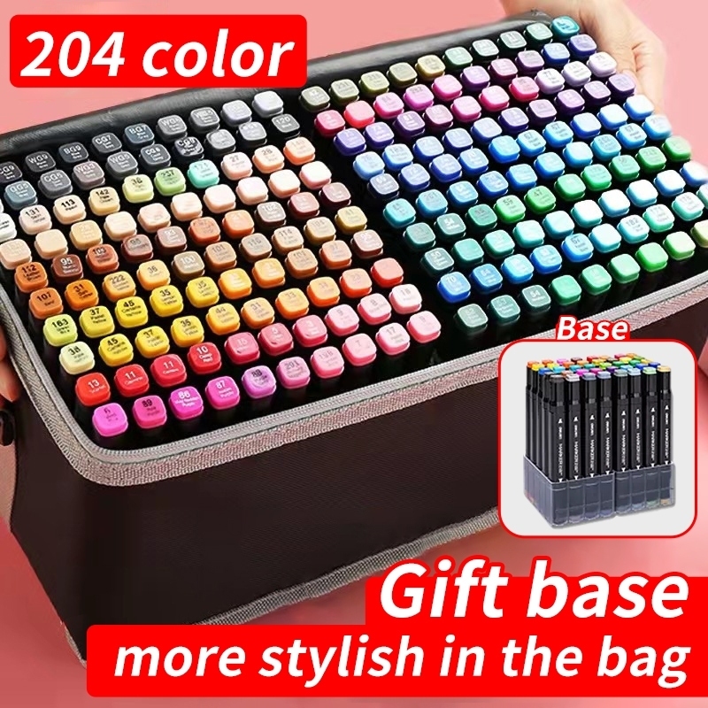 

204/168/80/30 Colors Painting Alcohol Markers Manga highlighter pen set Markers Art color set Marker