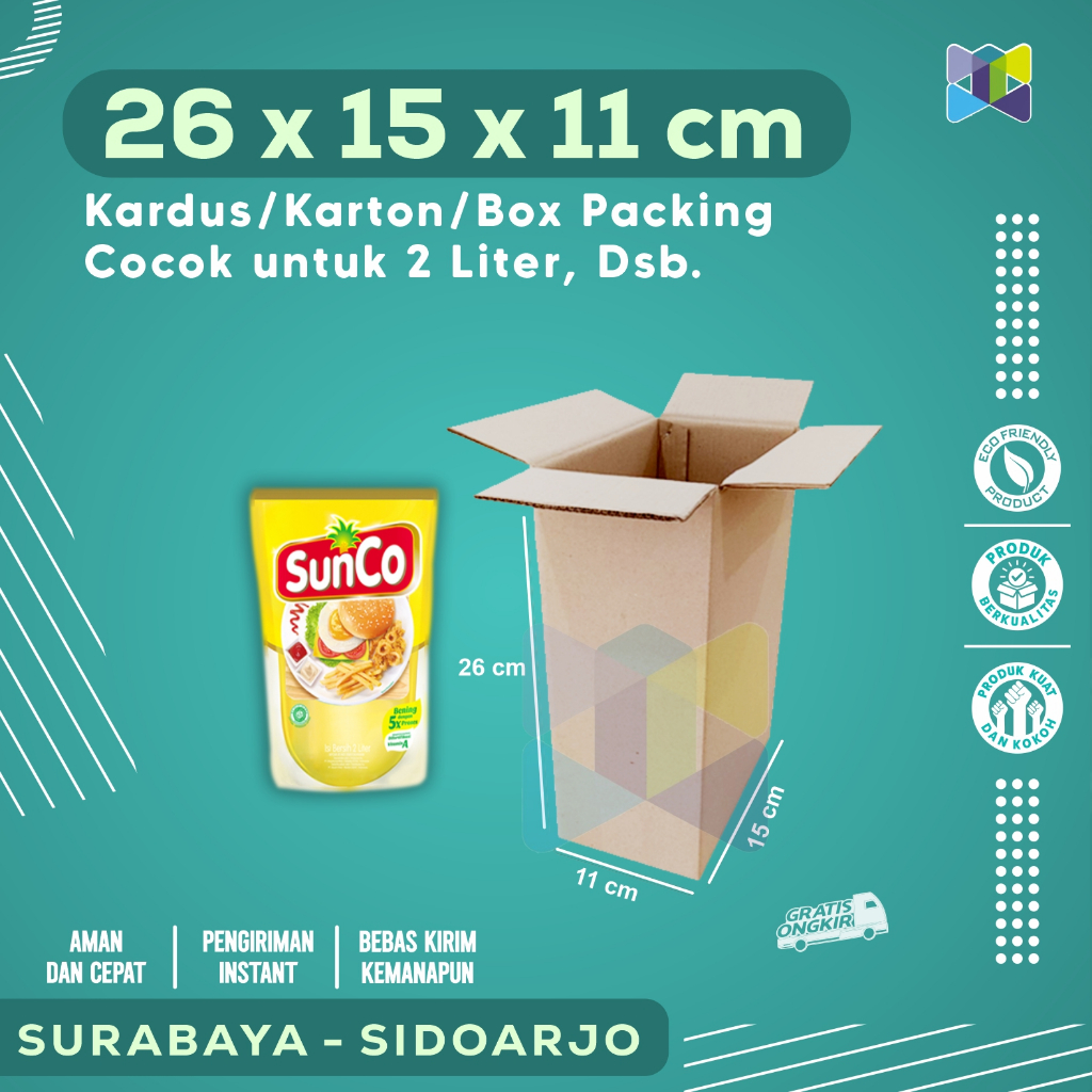

Kardus Packing 26x15x11 cm/ Karton / Box Packing cocok untuk botol parfum, Aksesoris, Skincare, Pakaian, Elektronik, Barang Pecah Belah, Dokumen, Buku , Alat Rumah Tangga dengan Harga Terjangkau
