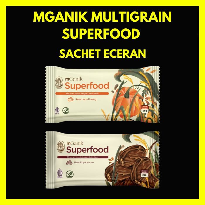 

MGANIK MULTIGRAIN SACHETAN / ECERAN GRAIN MULTIGRAIN HALAL BPOM SUPERFOOD MGANIK