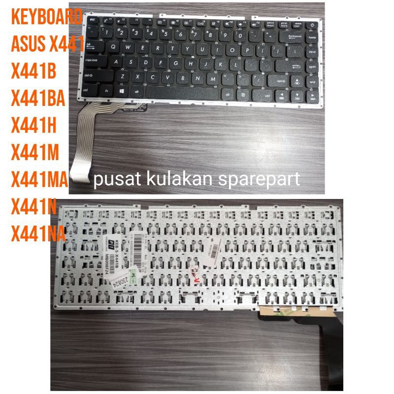 READY SPAREPART KEYBOARD LAPTOP ASUS X441 X441b X441ba X441h X441m X441ma X441n X441na ORIGINAL BERG