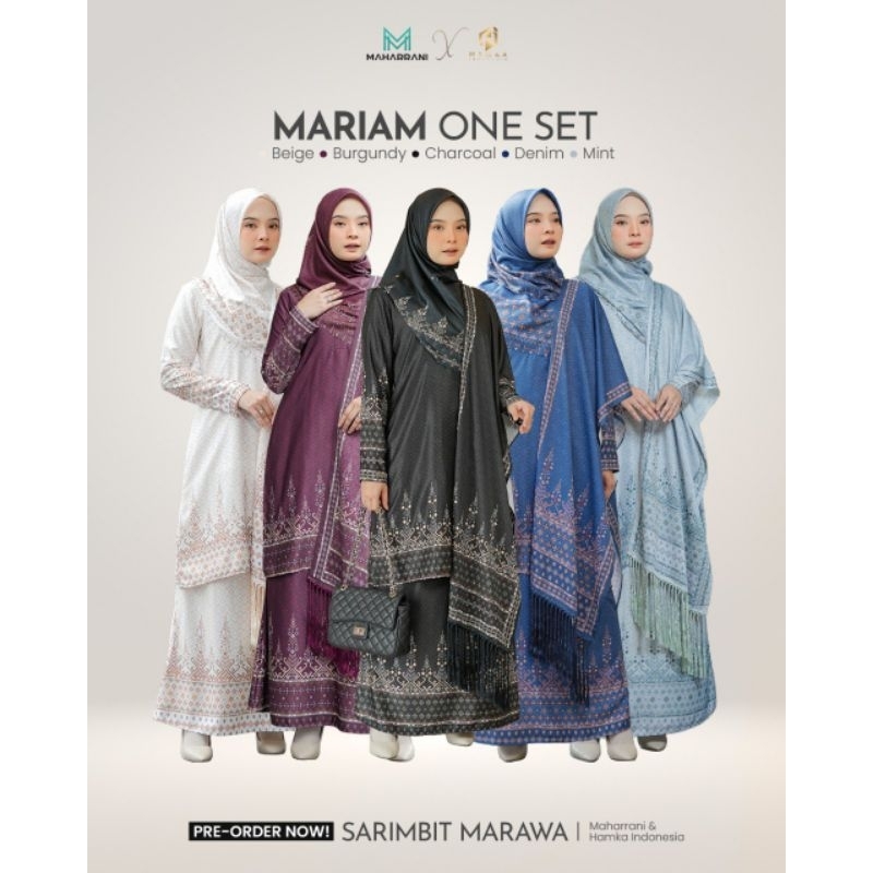 Maharrani - Mariam One Set Tunik Rok Setelan Melayu Baju Kurung Batik