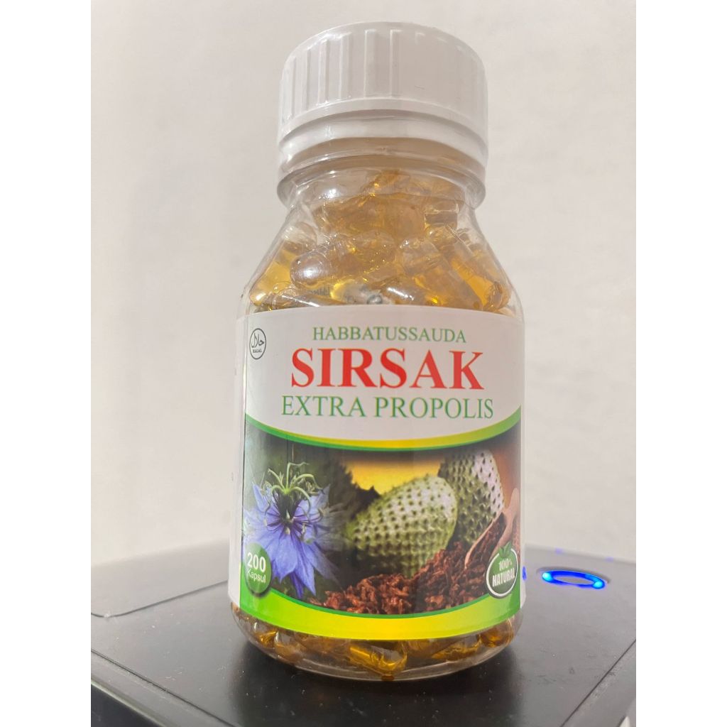 Kapsul Habbatussauda Sirsak Extra Propolis 200 KAPSUL -Habbat Sirsak