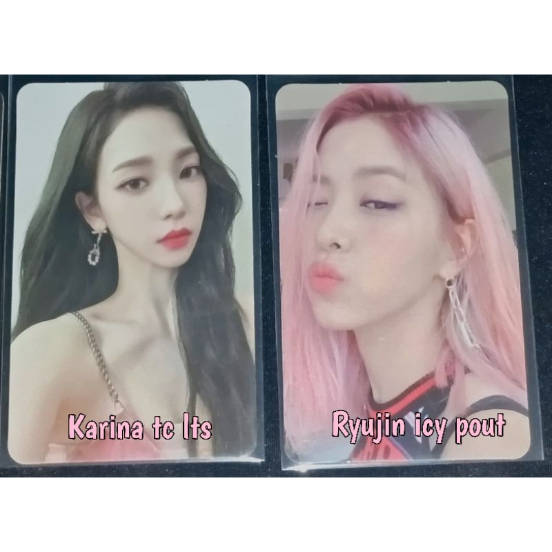 CLEAREANCE PC PHOTOCARD KARINA TC LTS AESPA RYUJIN ICY POUT ITZY