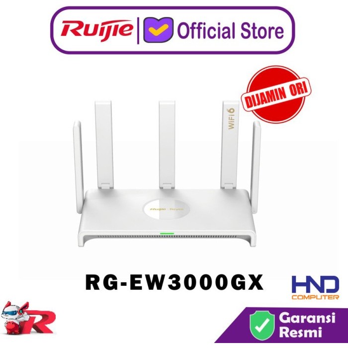 Ruijie RG-EW3000GX RG EW3000GX Wi-Fi 6 Dual-band Gigabit Mesh Reyee Router